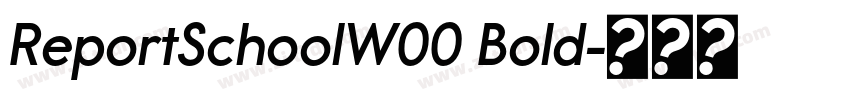 ReportSchoolW00 Bold字体转换